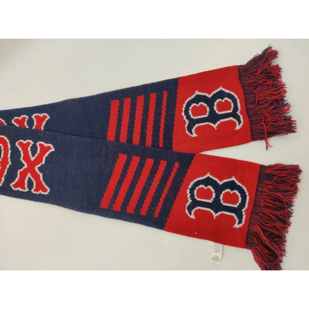 Boston‎ Red Sox MLB Knit Scarf Navy Blue Red Forever Collectibles STA0614-00001